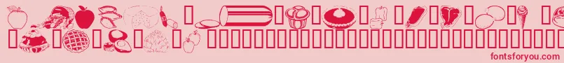 Wmfood2 Font – Red Fonts on Pink Background