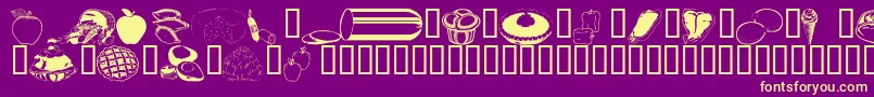 Wmfood2 Font – Yellow Fonts on Purple Background