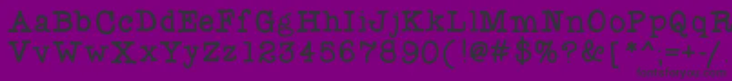 フォントFlocked3 – 紫の背景に黒い文字