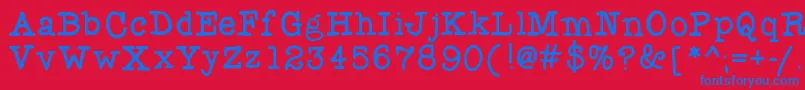 Więcej informacji o czcionce Flocked3 Czcionka Flocked3 – niebieskie czcionki na czerwonym tle