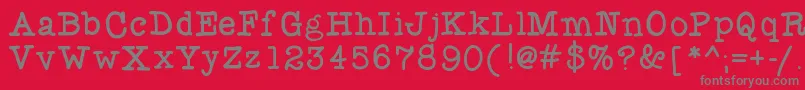 Flocked3 Font – Gray Fonts on Red Background