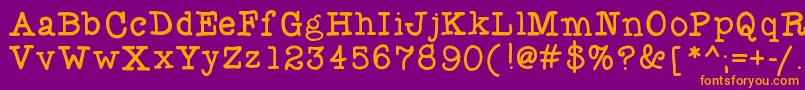Flocked3 Font – Orange Fonts on Purple Background