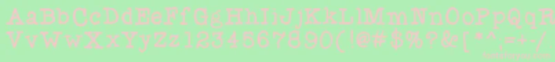 Flocked3 Font – Pink Fonts on Green Background