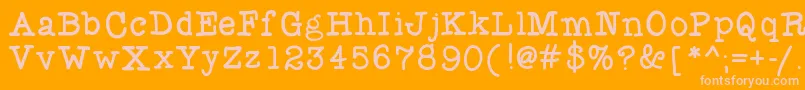 Flocked3 Font – Pink Fonts on Orange Background