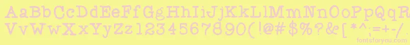 More about Flocked3 Font Flocked3 Font – Pink Fonts on Yellow Background