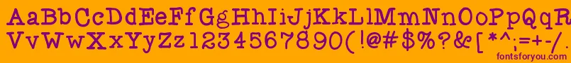 Flocked3 Font – Purple Fonts on Orange Background