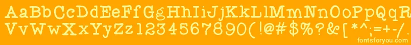 Flocked3 Font – Yellow Fonts on Orange Background