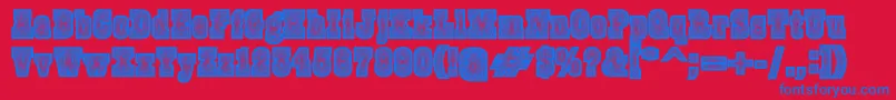 Burrisblack Font – Blue Fonts on Red Background