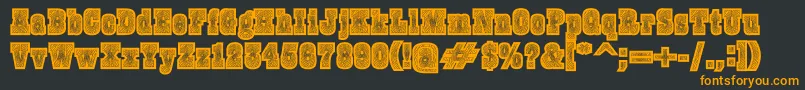 Burrisblack Font – Orange Fonts on Black Background
