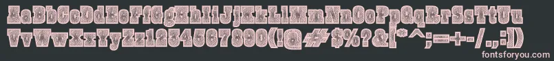 Burrisblack Font – Pink Fonts on Black Background