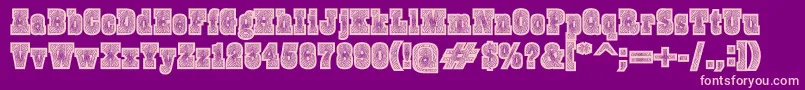 Burrisblack Font – Pink Fonts on Purple Background