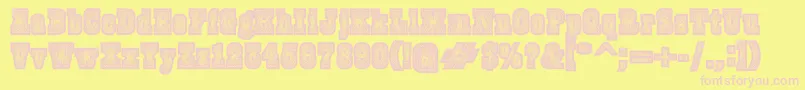 Burrisblack Font – Pink Fonts on Yellow Background