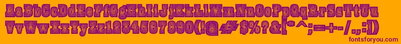 Burrisblack Font – Purple Fonts on Orange Background