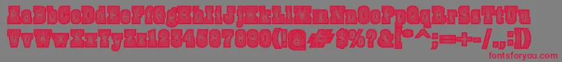 Burrisblack Font – Red Fonts on Gray Background