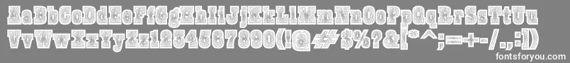 Burrisblack-Schriftart – Weiße Schriften auf grauem Hintergrund