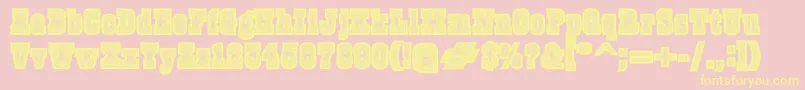 Burrisblack Font – Yellow Fonts on Pink Background