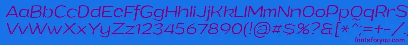 GrandilightitalicPersonalUse Font – Purple Fonts on Blue Background