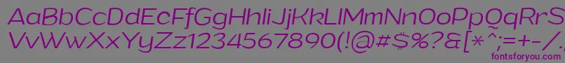 GrandilightitalicPersonalUse Font – Purple Fonts on Gray Background