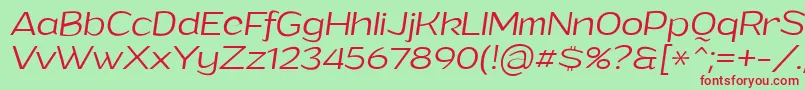 GrandilightitalicPersonalUse Font – Red Fonts on Green Background