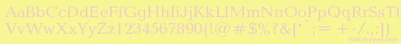 UkBaltica Font – Pink Fonts on Yellow Background