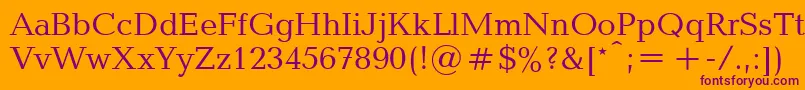 UkBaltica Font – Purple Fonts on Orange Background