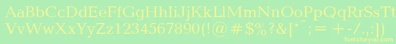 UkBaltica Font – Yellow Fonts on Green Background