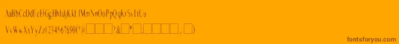 TerrorismBytes Font – Brown Fonts on Orange Background