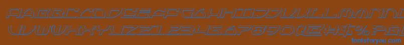 Jumptroops3Dital Font – Blue Fonts on Brown Background