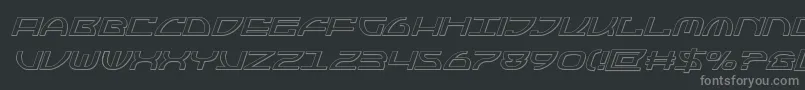 Jumptroops3Dital Font – Gray Fonts on Black Background