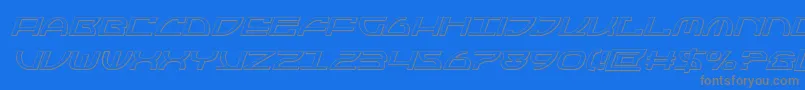 Jumptroops3Dital Font – Gray Fonts on Blue Background