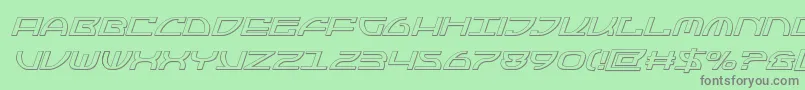 Jumptroops3Dital Font – Gray Fonts on Green Background