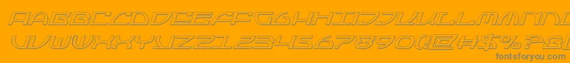 Jumptroops3Dital Font – Gray Fonts on Orange Background
