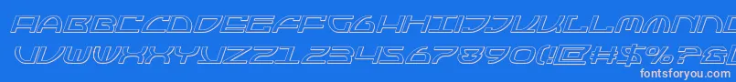 Шрифт Jumptroops3Dital – розовые шрифты на синем фоне