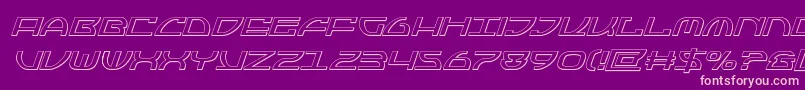 Jumptroops3Dital Font – Pink Fonts on Purple Background