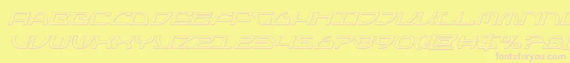 Jumptroops3Dital Font – Pink Fonts on Yellow Background