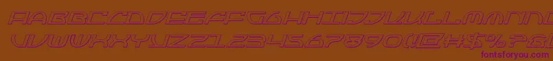 Jumptroops3Dital Font – Purple Fonts on Brown Background