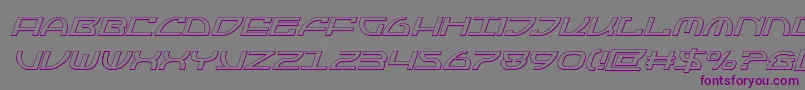 Jumptroops3Dital-Schriftart – Violette Schriften auf grauem Hintergrund