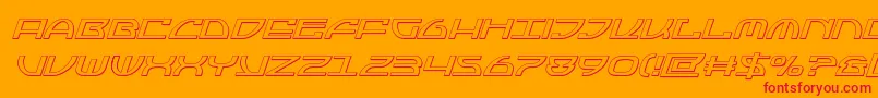 Jumptroops3Dital Font – Red Fonts on Orange Background