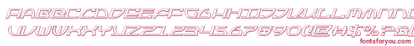 Jumptroops3Dital-Schriftart – Rote Schriften auf weißem Hintergrund