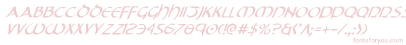 Więcej informacji o czcionce TristramItalic Czcionka TristramItalic – różowe czcionki na białym tle