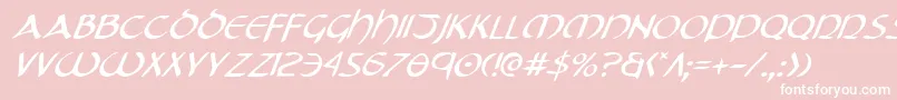 TristramItalic Font – White Fonts on Pink Background