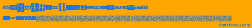 Neontaste Font – Blue Fonts on Orange Background