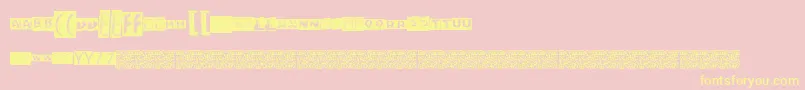 Neontaste-Schriftart – Gelbe Schriften auf rosa Hintergrund