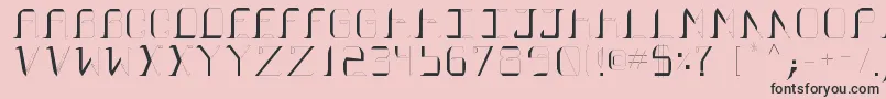 Fossilized-Schriftart – Schwarze Schriften auf rosa Hintergrund