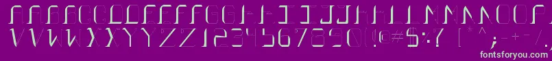Fossilized Font – Green Fonts on Purple Background