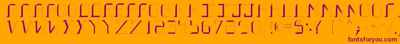 Fossilized Font – Purple Fonts on Orange Background