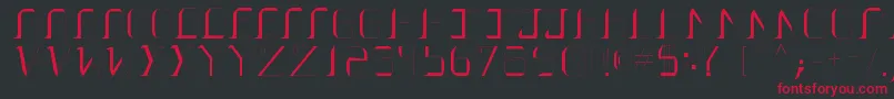 Fossilized Font – Red Fonts on Black Background