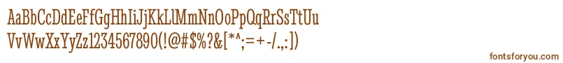 StintultracondensedRegular-fontti – ruskeat fontit valkoisella taustalla