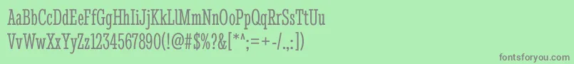 フォントStintultracondensedRegular – 緑の背景に灰色の文字