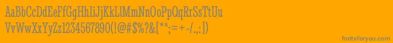 フォントStintultracondensedRegular – オレンジの背景に灰色の文字